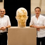 Il curatore della mosta Davide W.Pairone e Aron Demetz