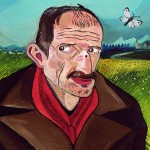 Antonio Ligabue Autoritratto con farfalla, 1956-1957 olio su tavola 70x50 cm